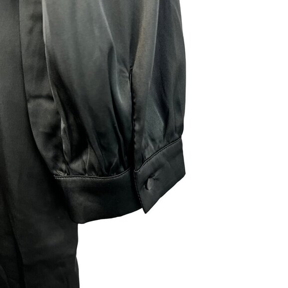 Andree by Unit Womens Long Sleeve V-Neck Twisted Waist Pant Jumpsuit Black S New - Picture 5 of 11